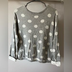 New Look Grey and White Sweater Size M